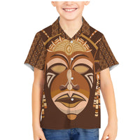 African Women Family Matching Mermaid Dress and Hawaiian Shirt Tribal Ethnic Mask - Wonder Print Shop