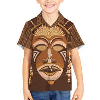 African Women Family Matching Puletasi and Hawaiian Shirt Tribal Ethnic Mask - Wonder Print Shop