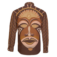 African Women Family Matching Short Sleeve Bodycon Dress and Hawaiian Shirt Tribal Ethnic Mask - Wonder Print Shop