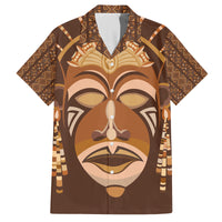 African Women Family Matching Summer Maxi Dress and Hawaiian Shirt Tribal Ethnic Mask - Wonder Print Shop