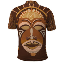 African Women Polo Shirt Tribal Ethnic Mask - Wonder Print Shop