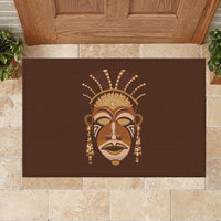 African Women Rubber Doormat Tribal Ethnic Mask - Wonder Print Shop