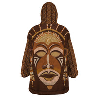 African Women Wearable Blanket Hoodie Tribal Ethnic Mask - Wonder Print Shop
