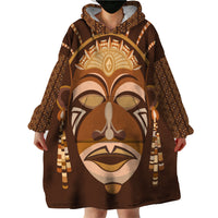 African Women Wearable Blanket Hoodie Tribal Ethnic Mask - Wonder Print Shop