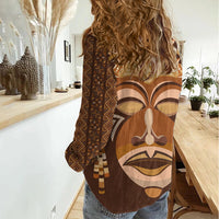 African Women Women Casual Shirt Tribal Ethnic Mask - Wonder Print Shop