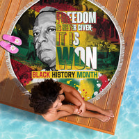 Freedom Is Never Given It Is Won Beach Blanket Asa Philip Randolph - Wonder Print Shop