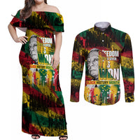 Freedom Is Never Given It Is Won Couples Matching Off Shoulder Maxi Dress and Long Sleeve Button Shirt Asa Philip Randolph - Wonder Print Shop