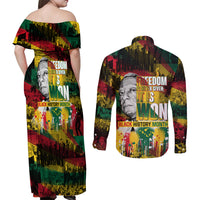 Freedom Is Never Given It Is Won Couples Matching Off Shoulder Maxi Dress and Long Sleeve Button Shirt Asa Philip Randolph - Wonder Print Shop