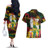 Freedom Is Never Given It Is Won Couples Matching Off The Shoulder Long Sleeve Dress and Hawaiian Shirt Asa Philip Randolph - Wonder Print Shop