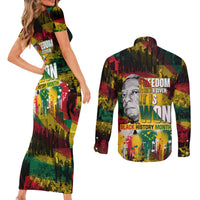 Freedom Is Never Given It Is Won Couples Matching Short Sleeve Bodycon Dress and Long Sleeve Button Shirt Asa Philip Randolph - Wonder Print Shop