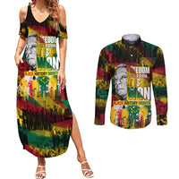 Freedom Is Never Given It Is Won Couples Matching Summer Maxi Dress and Long Sleeve Button Shirt Asa Philip Randolph - Wonder Print Shop