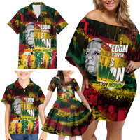 Freedom Is Never Given It Is Won Family Matching Off Shoulder Short Dress and Hawaiian Shirt Asa Philip Randolph - Wonder Print Shop