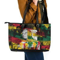 Freedom Is Never Given It Is Won Leather Tote Bag Asa Philip Randolph - Wonder Print Shop