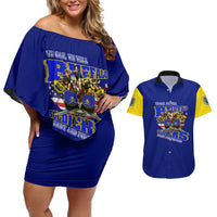 We Can We Will Buffalo Soldiers Couples Matching Off Shoulder Short Dress and Hawaiian Shirt Ready and Forward