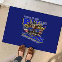 We Can We Will Buffalo Soldiers Rubber Doormat Ready and Forward