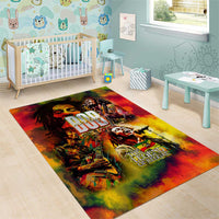 The Legend of Reggae Area Rug Bob One Love Colorful Art