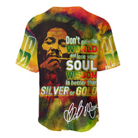The Legend of Reggae Baseball Jersey Bob One Love Colorful Art