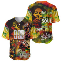The Legend of Reggae Baseball Jersey Bob One Love Colorful Art