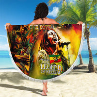 The Legend of Reggae Beach Blanket Bob One Love Colorful Art