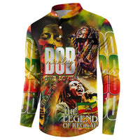 The Legend of Reggae Button Sweatshirt Bob One Love Colorful Art