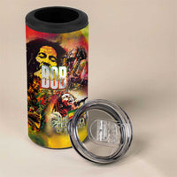 The Legend of Reggae 4 in 1 Can Cooler Tumbler Bob One Love Colorful Art