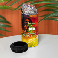 The Legend of Reggae 4 in 1 Can Cooler Tumbler Bob One Love Colorful Art