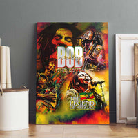 The Legend of Reggae Canvas Wall Art Bob One Love Colorful Art