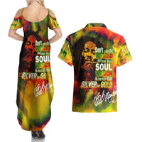 The Legend of Reggae Couples Matching Summer Maxi Dress and Hawaiian Shirt Bob One Love Colorful Art