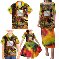 The Legend of Reggae Family Matching Puletasi and Hawaiian Shirt Bob One Love Colorful Art