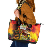 The Legend of Reggae Leather Tote Bag Bob One Love Colorful Art