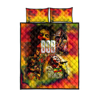 The Legend of Reggae Quilt Bed Set Bob One Love Colorful Art