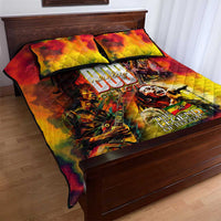 The Legend of Reggae Quilt Bed Set Bob One Love Colorful Art