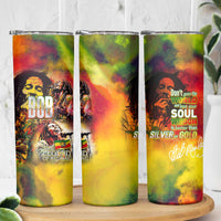 The Legend of Reggae Skinny Tumbler Bob One Love Colorful Art