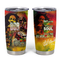 The Legend of Reggae Tumbler Cup Bob One Love Colorful Art