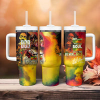 The Legend of Reggae Tumbler With Handle Bob One Love Colorful Art