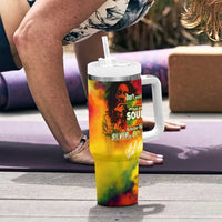 The Legend of Reggae Tumbler With Handle Bob One Love Colorful Art