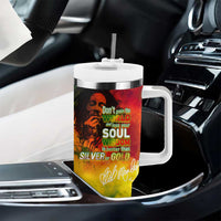 The Legend of Reggae Tumbler With Handle Bob One Love Colorful Art