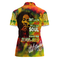 The Legend of Reggae Women Polo Shirt Bob One Love Colorful Art