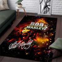 Bob King Of Reggae Area Rug Rastafari Lion - You Never Know How Strong You Are