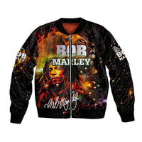 Bob King Of Reggae Bomber Jacket Rastafari Lion - You Never Know How Strong You Are