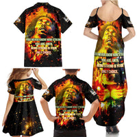 Bob King Of Reggae Family Matching Summer Maxi Dress and Hawaiian Shirt Rastafari Lion - You Never Know How Strong You Are
