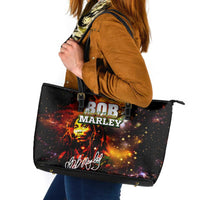 Bob King Of Reggae Leather Tote Bag Rastafari Lion - You Never Know How Strong You Are