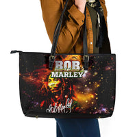Bob King Of Reggae Leather Tote Bag Rastafari Lion - You Never Know How Strong You Are