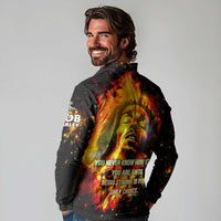 Bob King Of Reggae Long Sleeve Polo Shirt Rastafari Lion - You Never Know How Strong You Are