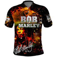 Bob King Of Reggae Polo Shirt Rastafari Lion - You Never Know How Strong You Are