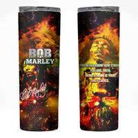 Bob King Of Reggae Skinny Tumbler Rastafari Lion - You Never Know How Strong You Are