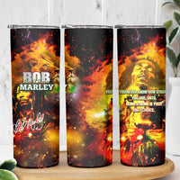 Bob King Of Reggae Skinny Tumbler Rastafari Lion - You Never Know How Strong You Are