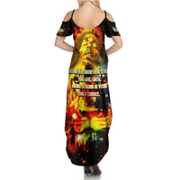 Bob King Of Reggae Summer Maxi Dress Rastafari Lion - You Never Know How Strong You Are