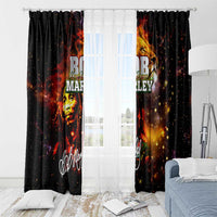 Bob King Of Reggae Window Curtain Rastafari Lion - You Never Know How Strong You Are