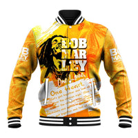 Legend Bob Reggae Baseball Jacket One Love One Heart Tropical Leaf